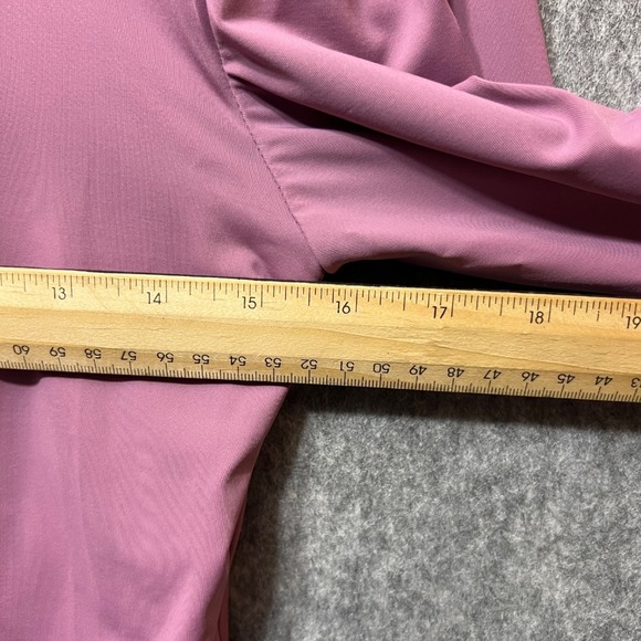 And Now This Bodysuit Square Neck Long Sleeve Mauve Pink XL Top - Picture 5 of 6